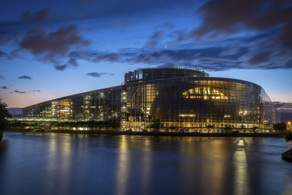 Parlement europeen de nuit Architecture Studio Photo Paul Prim